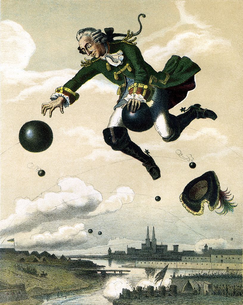 August von Wille Munchausen's Ride on the Cannon Ball